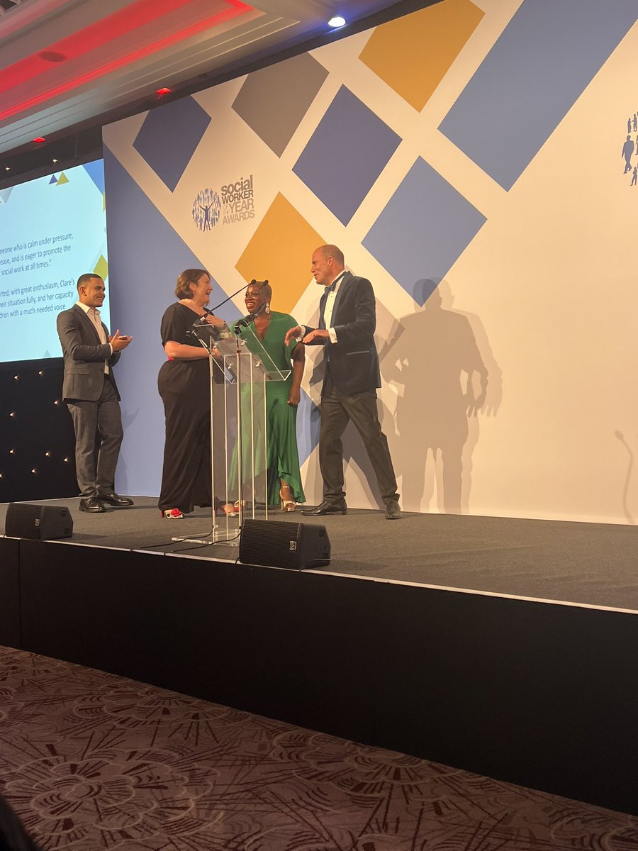 #swa23 <a href="/MyCafcass/">Cafcass</a> <a href="/JackyTiotto/">jacky tiotto</a> - so proud of Clare Burnett at Cafcass who has just won newly qualified social worker of the year - so proud of her and so lucky we have her - well done !!!