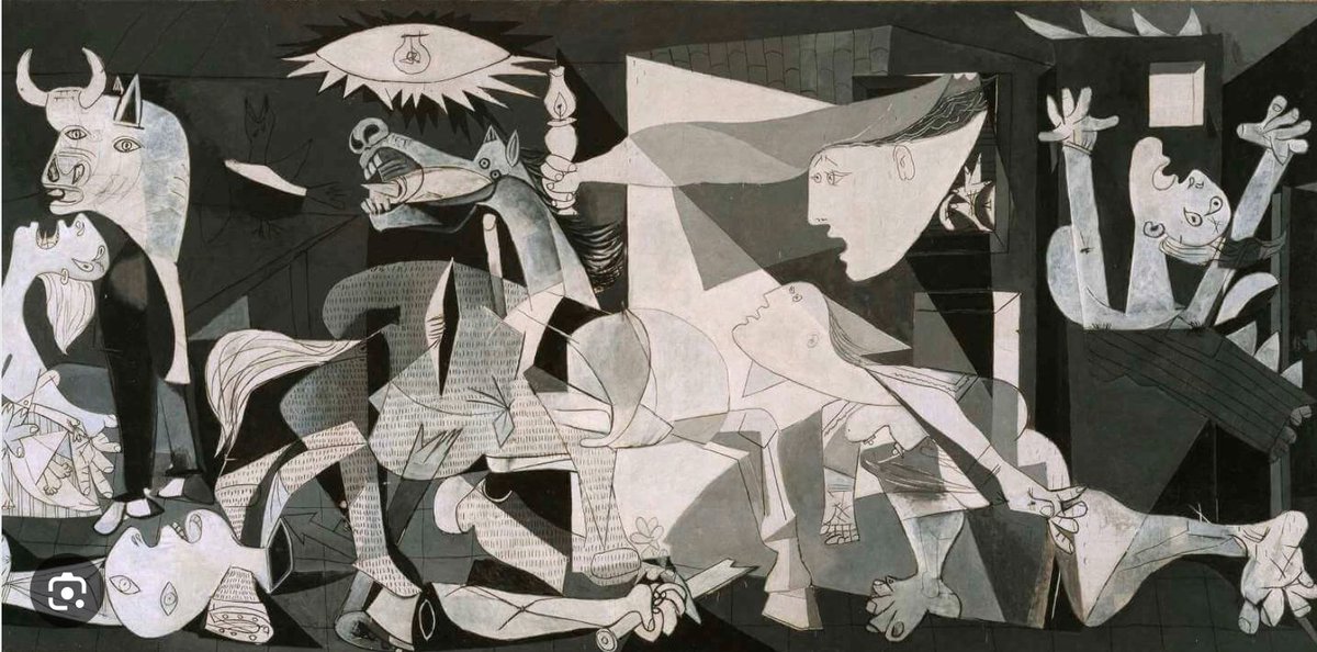 DavidNorthWSWS's tweet photo. In 1937 the bombing of the Basque village of Guernica by the Nazis shocked the world. Picasso's masterpiece memorialized the horror of this criminal act, which killed 1,600 civilians. Gaza is the Guernica of our age, but on a much larger scale. #Gaza_Genocide https://t.co/HAcExD5fI4