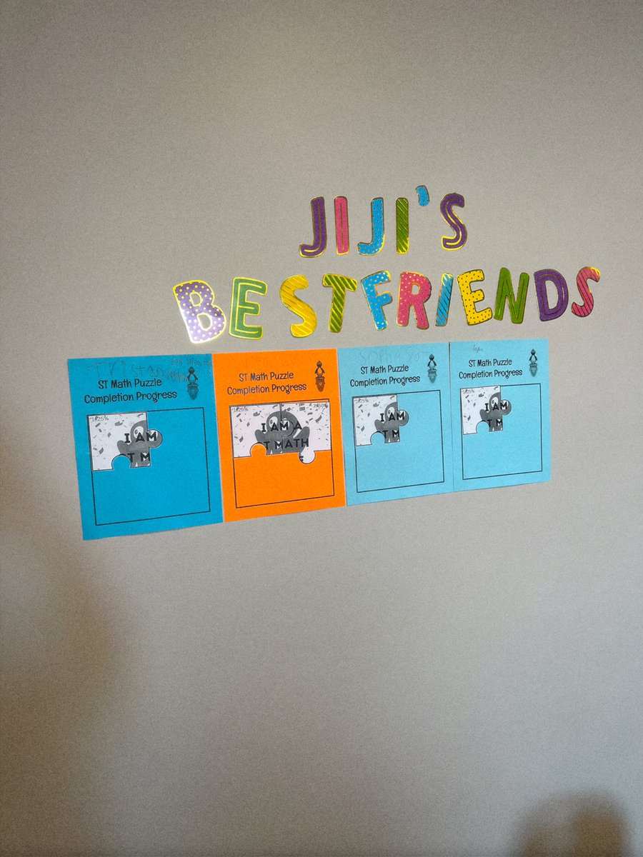 My 3rd graders are having so my fun reaching their ST Math goals! They love displaying their progress and being apart of JIJI’s Bestfriend wall 🐧🫶🏼#ExploreWells Can’t wait to add more to the wall! ✨