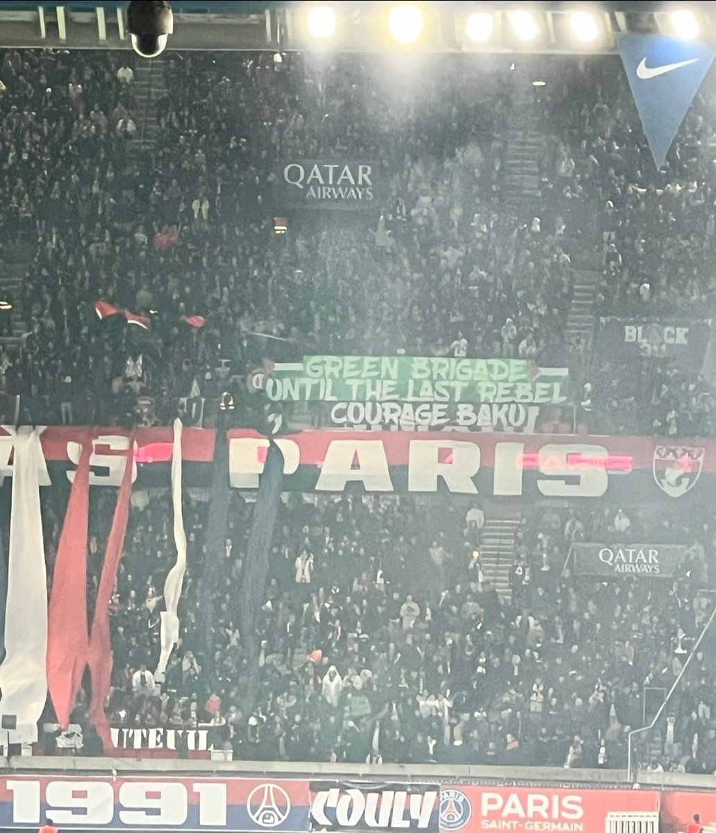 MESSAGE OF CLOSENESS FROM THE PARIS SAINT GERMAIN ULTRAS.