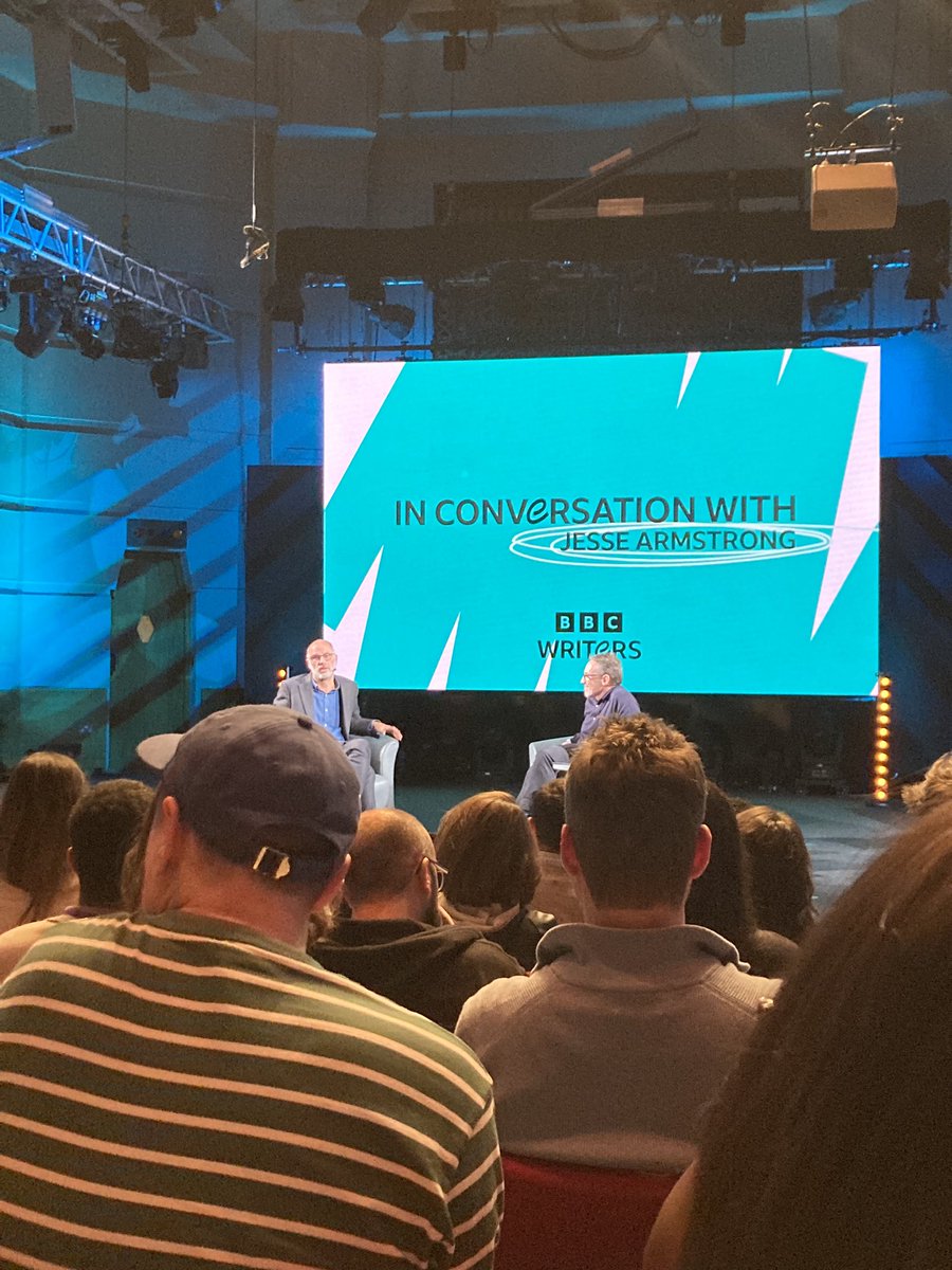 specialbaz's tweet photo. So this time last week, old Bazza had the pleasure of sauntering on down to That There London town to attend @bbcwritersroom in Conversation with @jessearmstrong1 where i was able to grill the man himself … and by grill I mean ask him the blandest fucking question on earth!! https://t.co/UALqnZA2P9