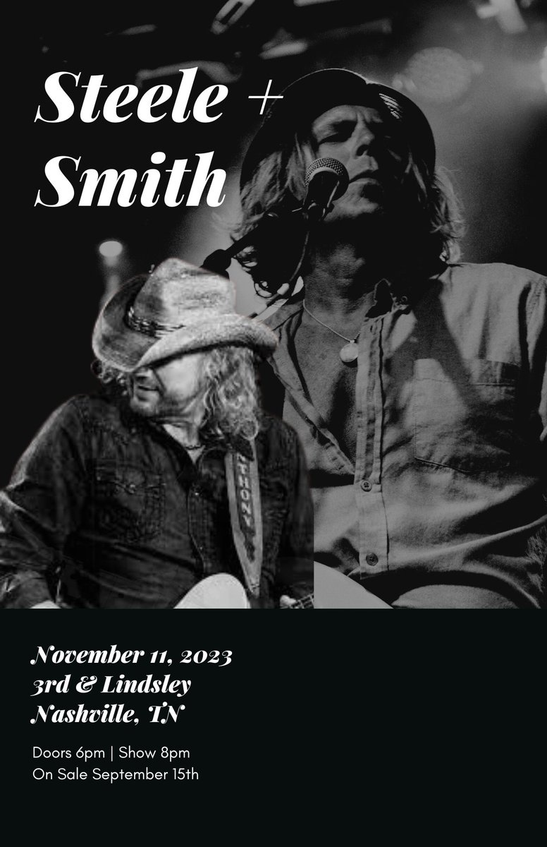 3rd and Lindsley (@3rdandlindsley) on Twitter photo We are a week away from the Hit Songwriters <a href="/JSteeleMusic/">Jeffrey Steele</a> & <a href="/AnthonySmithHQ/">AnthonySmith</a> on November 11th!
Grab your tickets here -> bit.ly/3LnHKyf We are a week away from the Hit Songwriters <a href="/JSteeleMusic/">Jeffrey Steele</a> & <a href="/AnthonySmithHQ/">AnthonySmith</a> on November 11th!
Grab your tickets here -> bit.ly/3LnHKyf