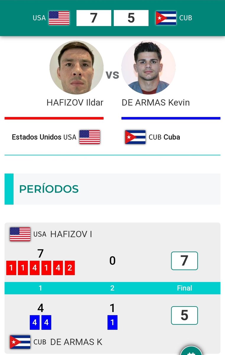 #DeporteCubano 🇨🇺 en #Santiago2023 

Kevin de Armas🇨🇺 lo intentó pero se quedó con la 🥈 en los 60 kg de la #LuchaGrecorromana, el título 🥇 fue para Ildar Hafisov🇺🇸

#MasRetosMasCompromiso