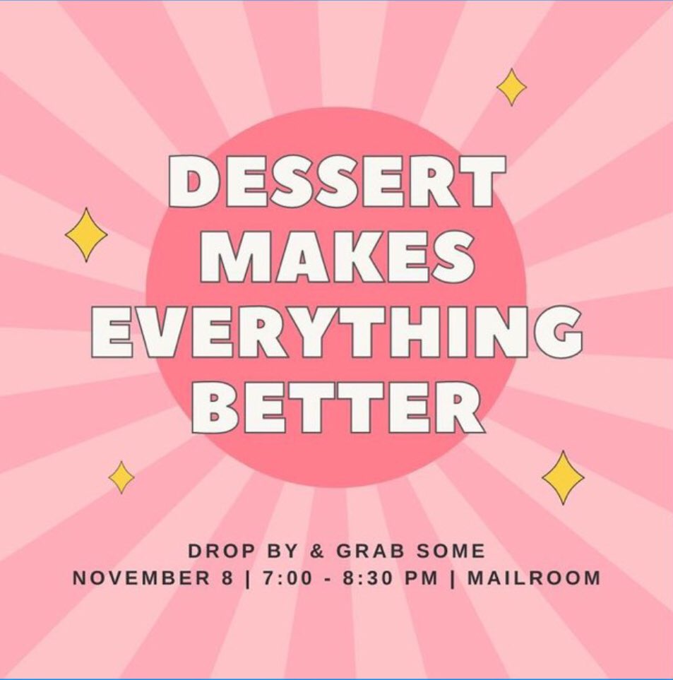 You need a treat to kick off a new month! 🍨 Swing by the mailroom 11/8 7-8:30pm to grab a sweet dessert & see some neighbors!🧁 
#events #lincolnatdilworth #apartmentlife #willowbridgepropco