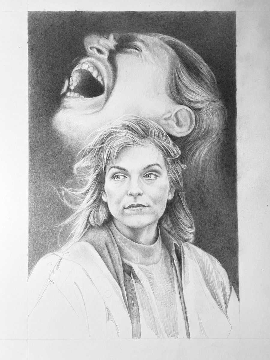“Diane, I’m making progress on this new Twin Peaks piece…”
#TwinPeaks #LauraPalmer #Bob #DavidLynch #MarkFrost #drawing #graphitedrawing #illustration #wip