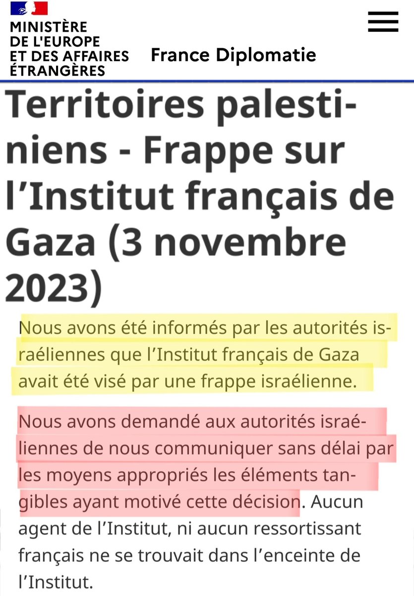 f_asselineau's tweet image. 🚨  𝗟'𝗔𝗥𝗠𝗘́𝗘 𝗜𝗦𝗥𝗔𝗘́𝗟𝗜𝗘𝗡𝗡𝗘 𝗕𝗢𝗠𝗕𝗔𝗥𝗗𝗘  𝗗𝗘́𝗟𝗜𝗕𝗘́𝗥𝗘́𝗠𝗘𝗡𝗧 𝗟'𝗜𝗡𝗦𝗧𝗜𝗧𝗨𝗧 𝗙𝗥𝗔𝗡𝗖̧𝗔𝗜𝗦 𝗗𝗘 𝗚𝗔𝗭𝗔
⚠️ 𝗟𝗔 𝗙𝗥𝗔𝗡𝗖𝗘 𝗡𝗘 𝗣𝗥𝗢𝗧𝗘𝗦𝗧𝗘 𝗠𝗘̂𝗠𝗘 𝗣𝗔𝗦 !
Le Quai d'Orsay a publié un communiqué hallucinant de lâcheté devant une…