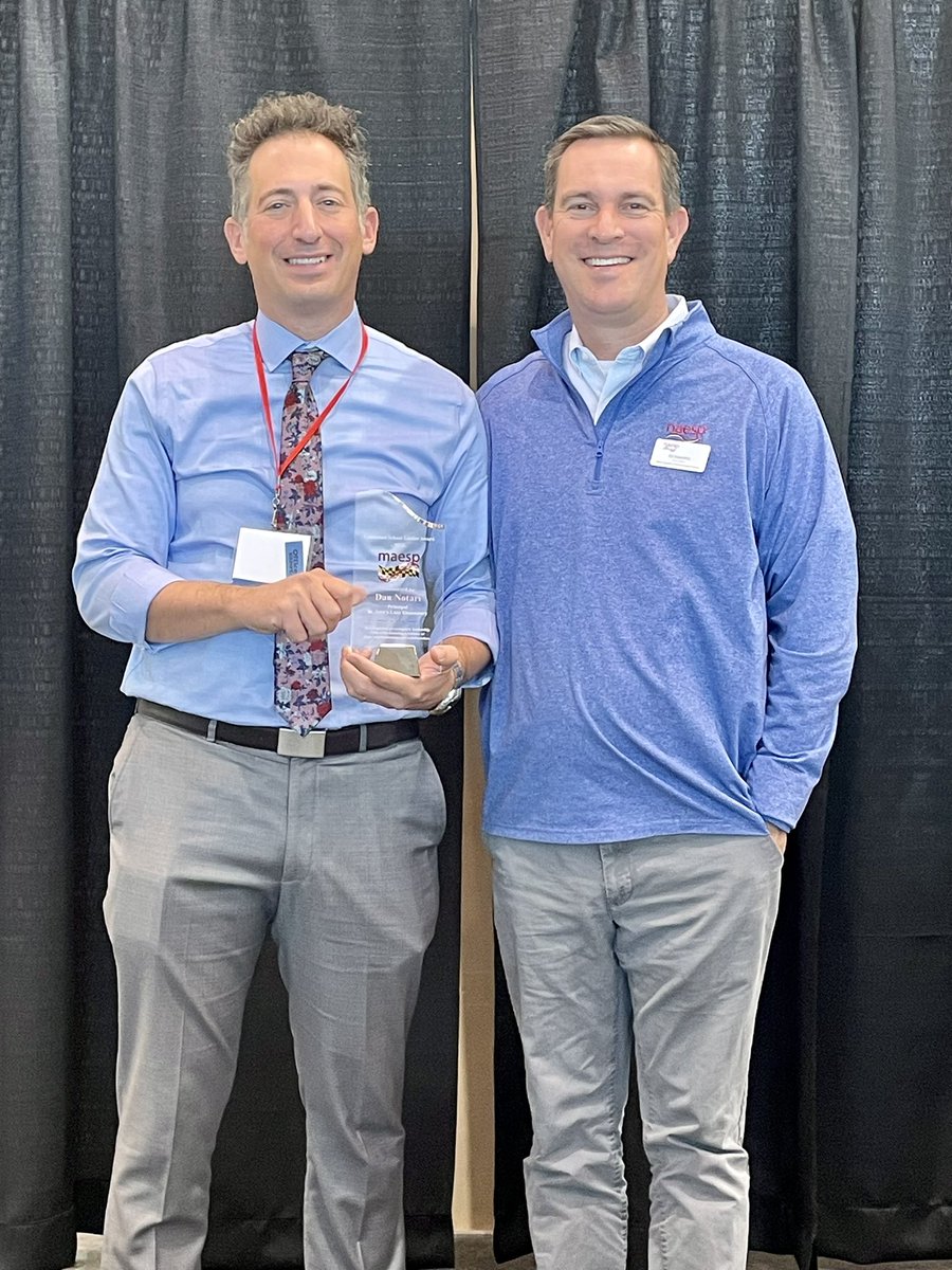 Congratulations, Dan Notari, on receiving the 2023 @Maespmd Connected School Leaders Award! Thank you for all you do for your students, school community, & colleagues! #ThankAPrincipal @HCPSS @hcpss_sjles