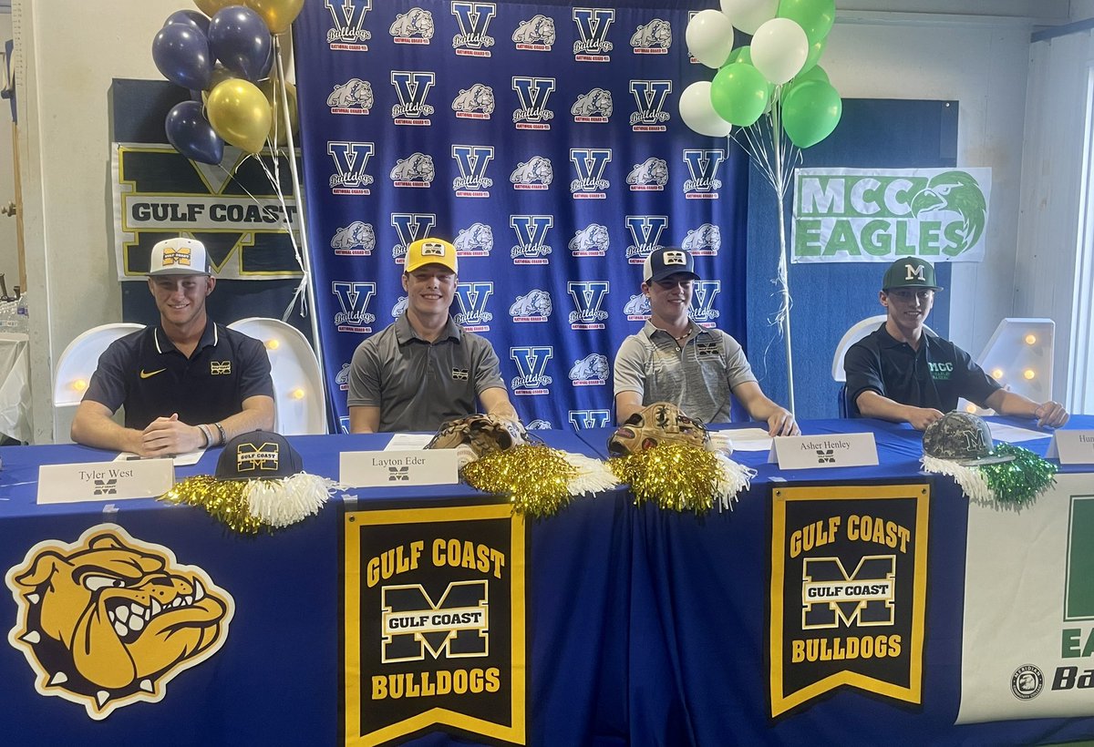 Ansley Brent (@ansleybrenttv) on Twitter photo Itās signing day at <a href="/VACBulldogWay/">TheBulldogWay</a> ! Congratulations to four baseball players purring pen to paper to further their athletic careers! <a href="/HunterP65432/">Hunter Parker</a> will be attending <a href="/MCCEaglesSports/">MeridianCC Athletics</a> , and <a href="/asher_henley/">Asher Henley</a> , <a href="/laytoneder/">Layton eder</a> , and Tyler West will be attending <a href="/MGCCC_Baseball/">MGCCC Baseball</a>ā¾ļø Itās signing day at <a href="/VACBulldogWay/">TheBulldogWay</a> ! Congratulations to four baseball players purring pen to paper to further their athletic careers! <a href="/HunterP65432/">Hunter Parker</a> will be attending <a href="/MCCEaglesSports/">MeridianCC Athletics</a> , and <a href="/asher_henley/">Asher Henley</a> , <a href="/laytoneder/">Layton eder</a> , and Tyler West will be attending <a href="/MGCCC_Baseball/">MGCCC Baseball</a>ā¾ļø