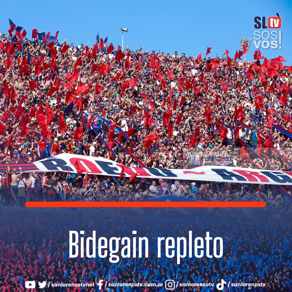 sanlorenzotvnet's tweet photo. Una vez más, los cuervos agotaron ambas cabeceras en cuestión de minutos para el enfrentamiento ante Boca, que se disputará el próximo miércoles a las 19.

¡Qué me van a hablar de amor! https://t.co/LxGN1eAoNx