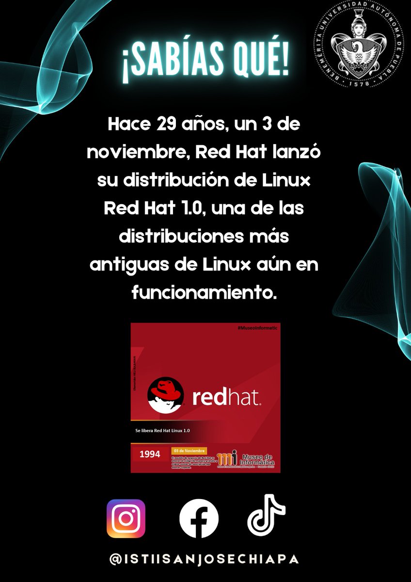 IstiiSan's tweet photo. Uno de los sistemas operativos con una larga historia por detrás.
#CRC #ISTII #BUAP #computadores #tecnologia #datosinteresantes https://t.co/0fJEIx5Mrn