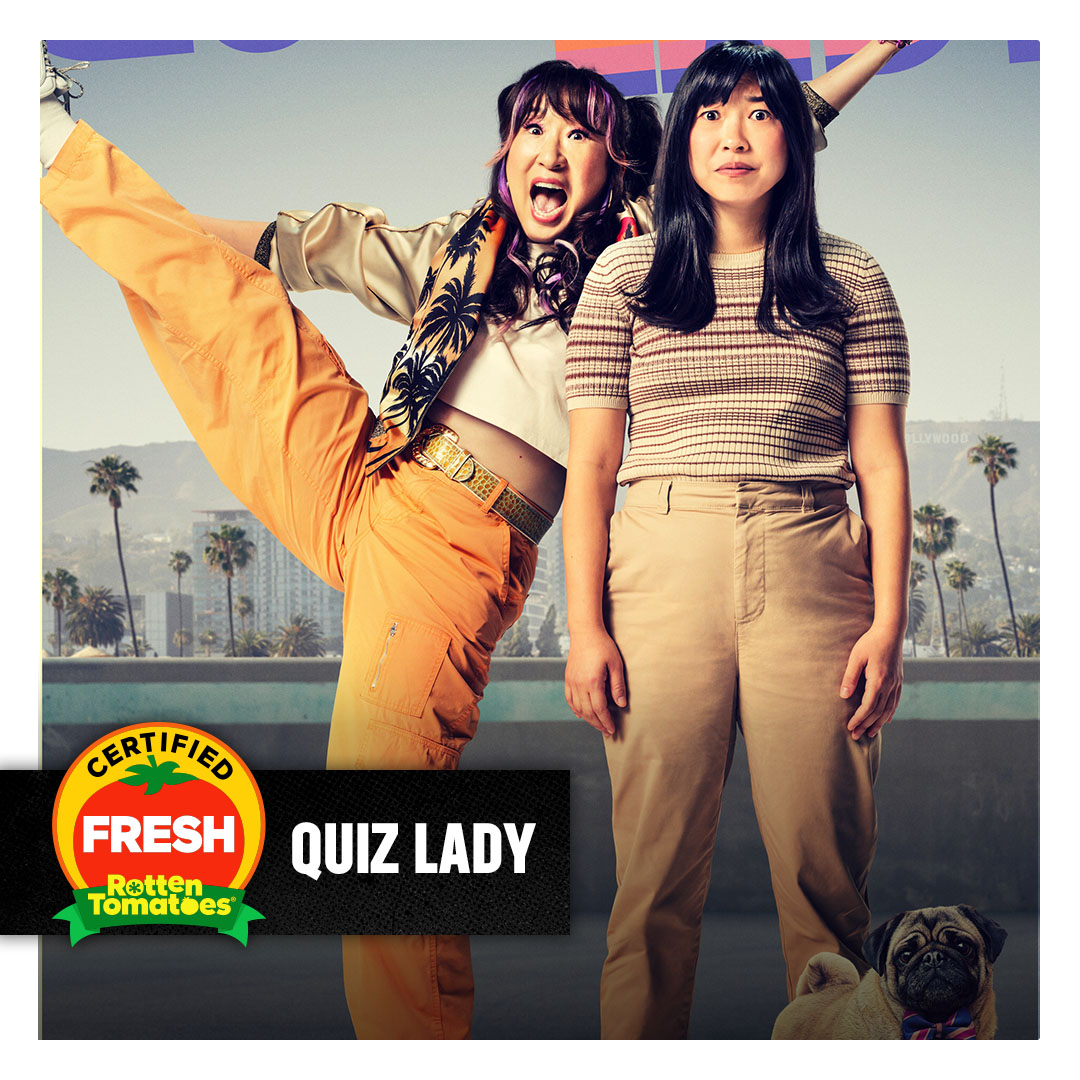 #QuizLady, starring Awkwafina and Sandra Oh, is #CertifiedFresh at 81% on the Tomatometer, with 43 reviews. rottentomatoes.com/m/quiz_lady?cm…