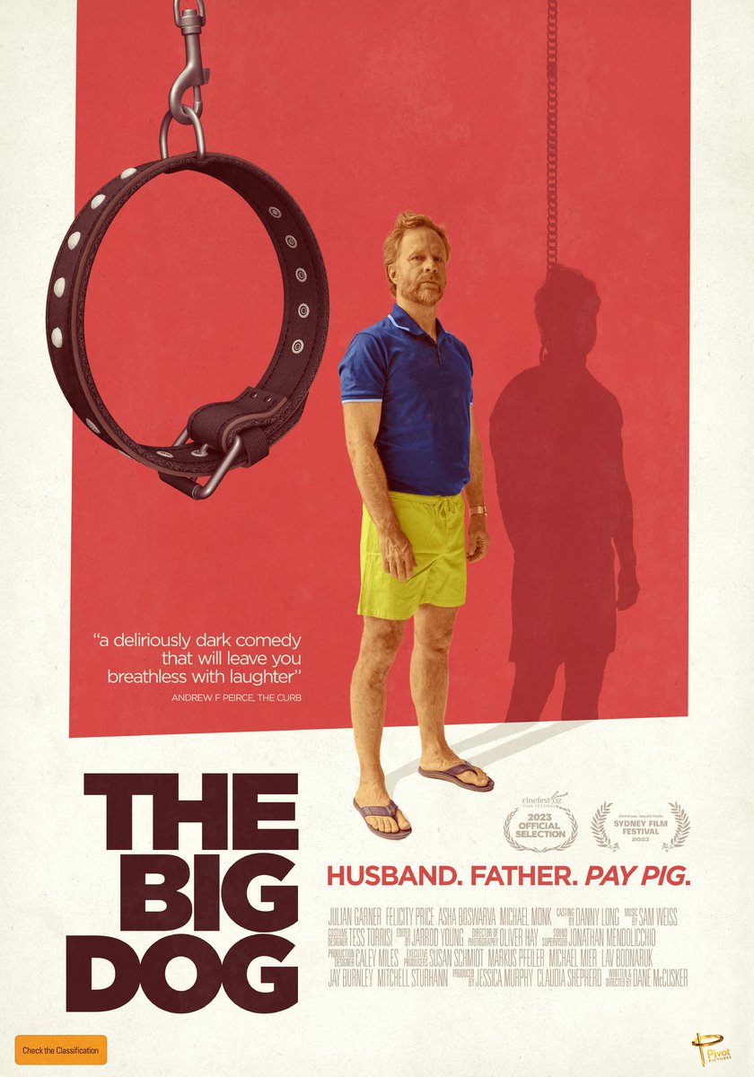 DendyCinemas's tweet image. "A deliriously dark comedy that will leave you breathless with laughter." - The Curb. From writer-director Dane McCusker comes the acidic Aussie comedy THE BIG DOG. See it EXCLUSIVELY at Dendy Cinemas from November 9.

#TheBigDog