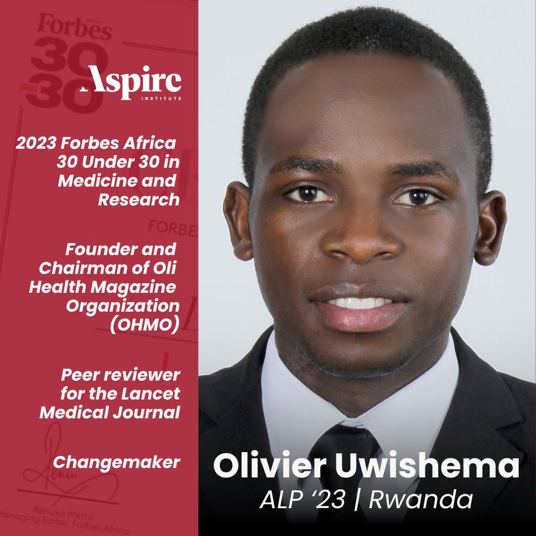 aspire_leaders's tweet image. For #FirstGenFriday, we are featuring one of our outstanding 2023 Aspire Leaders Program alumni from Rwanda, Olivier Uwishema.

He has been recognized by Forbes Africa's 30 Under 30 in Medicine and Research, and he is the founder of @OliHealthOrg. #firstgen #aspireleadersprogram