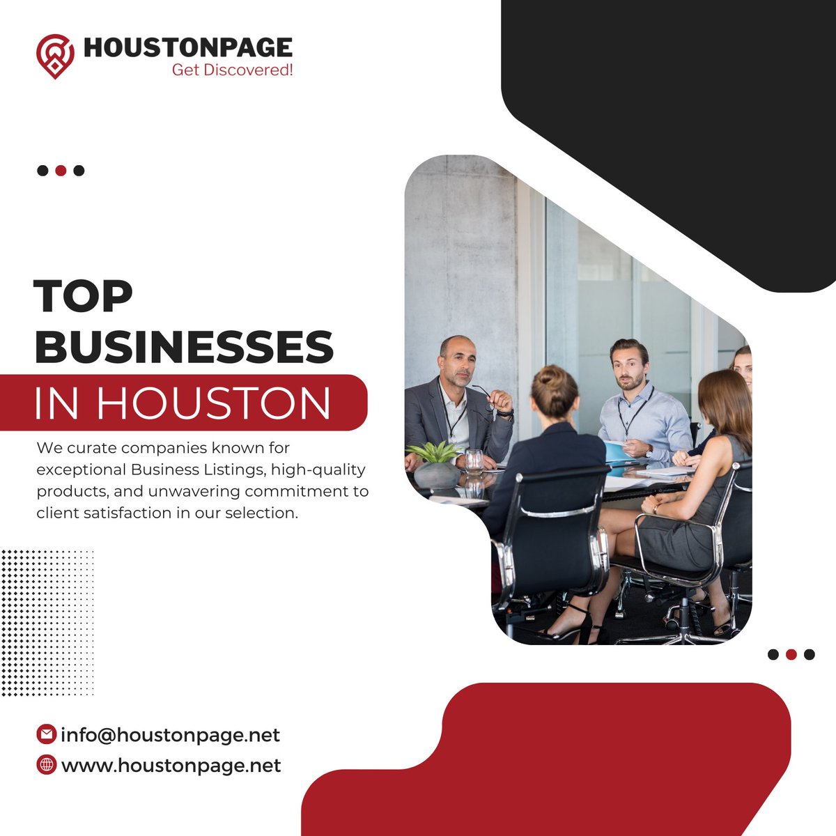 houstonpage_net's tweet image. Houstonpage is the place to go to find the best companies in Houston!

Feel Free to Contact us:
info@houstonpage.net
houstonpage.net

#HoustonDiscovery #QualityCompanies #ClientDedication #BusinessListings #HoustonpageChoice #houston #houstontx #seo #BusinessGrowth