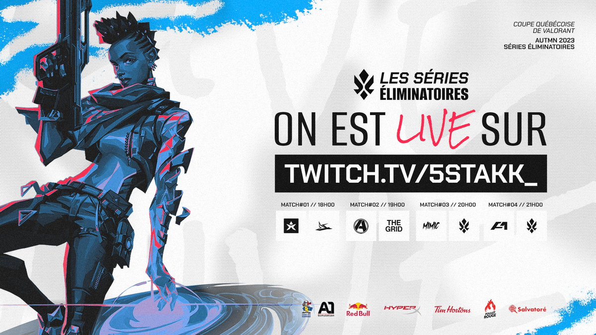 LES SÉRIES ÉLIMINATOIRES C'EST LIVE!🔴

Ce sont LES MATCHS à ne pas manquer.
🔗twitch.tv/5stakk_