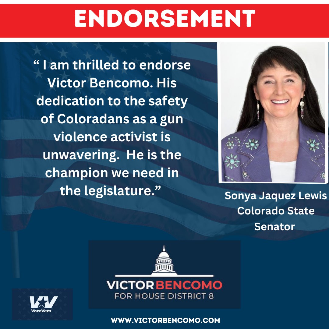 Thank you, Senator Sonya Lewis, for endorsing my campaign.  I look forward to advocating for the safety of all Coloradans as the #hd8 Representative.
#copolitics  #Colorado #Denver