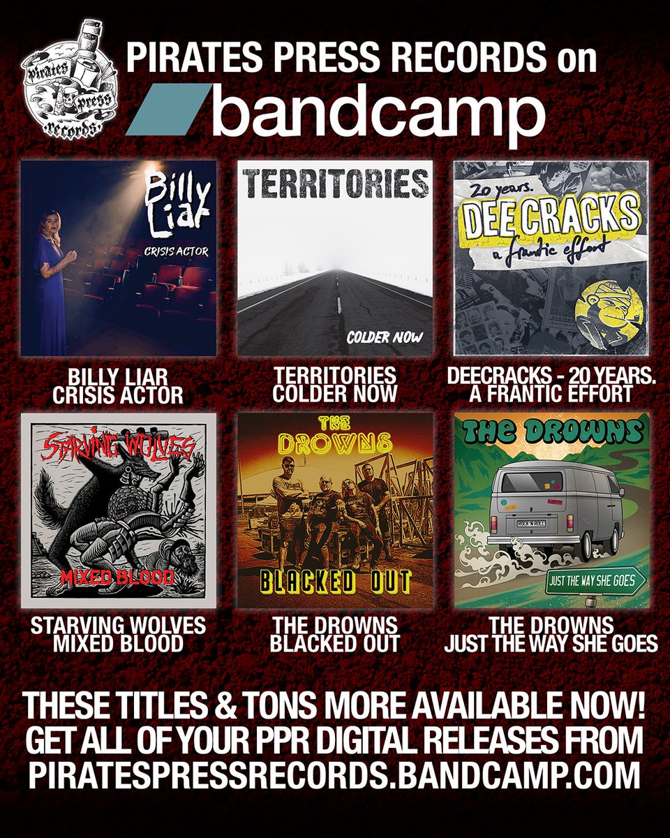 piratespress's tweet photo. It's #BandcampFriday! Head to @Bandcamp to check out the digital offerings and vinyl for sale from all your
@piratespress faves!  https://t.co/nlNZ9iWnRH https://t.co/83watr1QpO