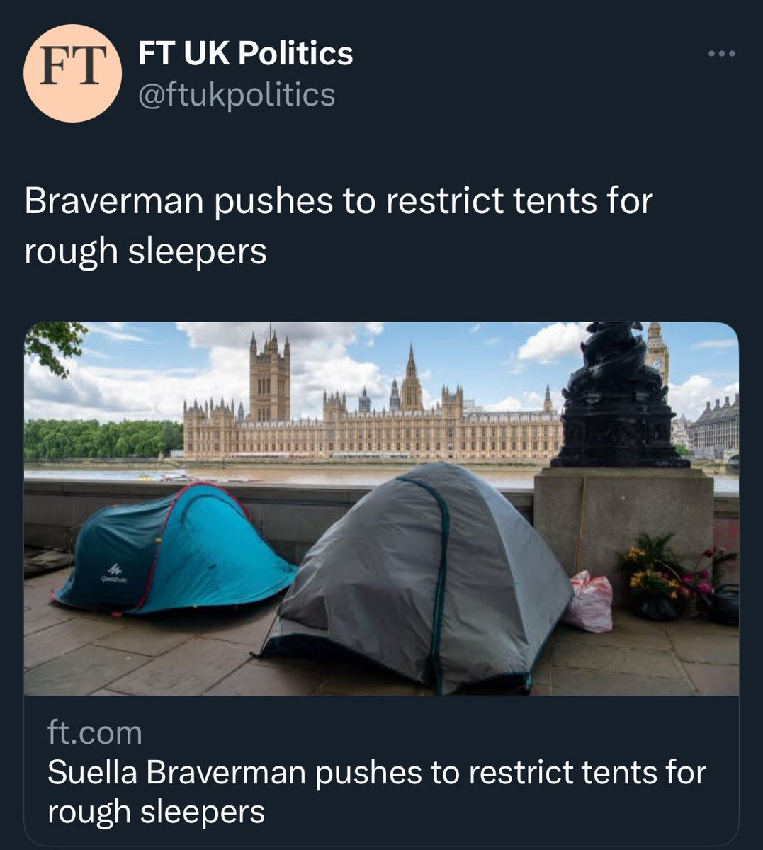 Just when her policies are leading to a big increase in rough sleeping.

What’s happening to this country?