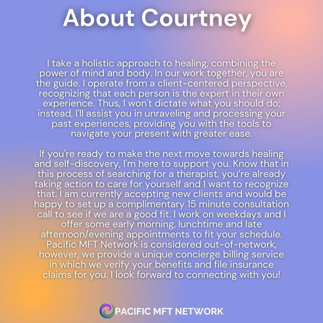pacificmft's tweet photo. Let's give a warm welcome to Courtney!! 👏🏾👏🏽👏🏻

#pacificmftnetwork #therapy #ACSW #mentalhealth #therapyonline #psychotherapy #trauma #somatictherapy #holistictherapy #mindbody #traumainformed #yoga #mindfulness #olderadults #adults #youngadults #lateteens #CourtneyBaldwinPMFTN https://t.co/DmT9wnit5U