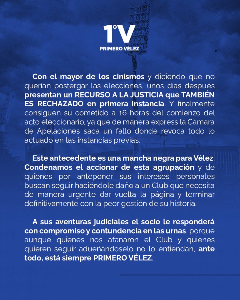 primerovelezok's tweet image. SIEMPRE, ANTE TODO, PRIMERO VÉLEZ.

#EleccionesEnVelezYA