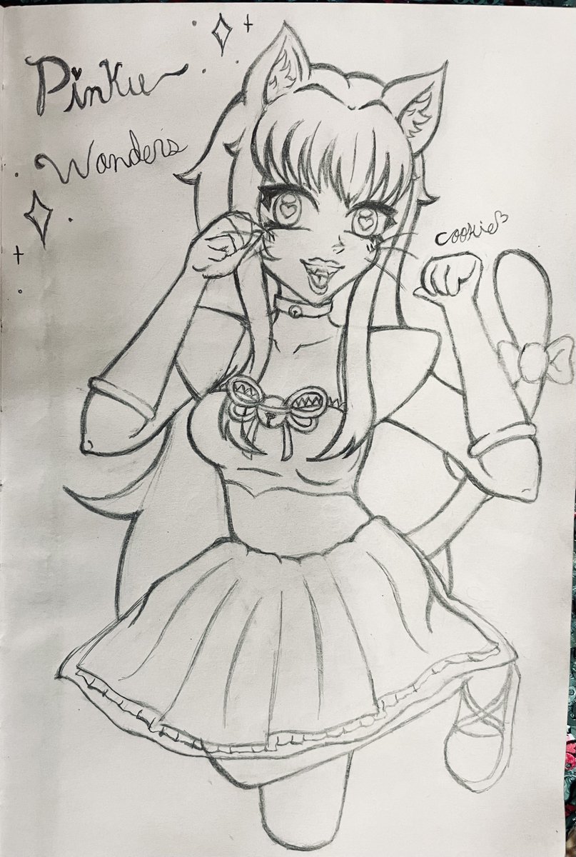 AlexaCherryCake's tweet photo. Pinku Wonders (Redesign | OC)
Drew, and redesigned Pinku’s magical transformation! :3
She totally looks even cuter now with the twist I gave her. This drawing was kind of rushed so that’s why I didn’t finish the other half of the bow.
#nekogirl #shoujostyle #cute #sketch https://t.co/zXTWIyB2qO