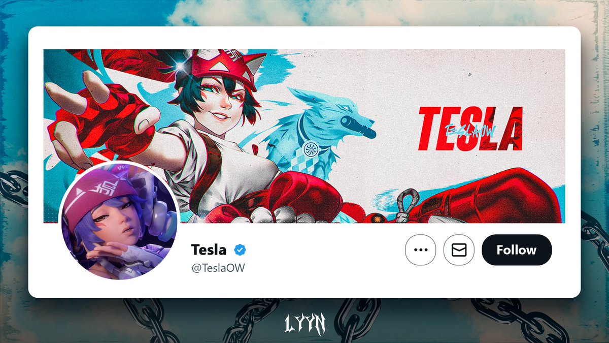 Header for @TeslaOW ✨

🔄 And ❤️ is appreciated

#Header #gfx #designer