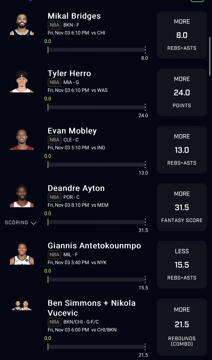 ProPcks's tweet image. 6man slip 😈😈😈
Let’s Eattttt🤝🏾
Fav +2👇🏽👇🏽
Evan Mobley (Over 13.0 R/A)
Deandre Ayton (Over 31.5 fantasy)

Follow for more daily picks… 
#PrizePick #PrizePicks #NBA    #NHL #NFL    #MLB #WNBA      #CSGO #GamblingTwitter #esports