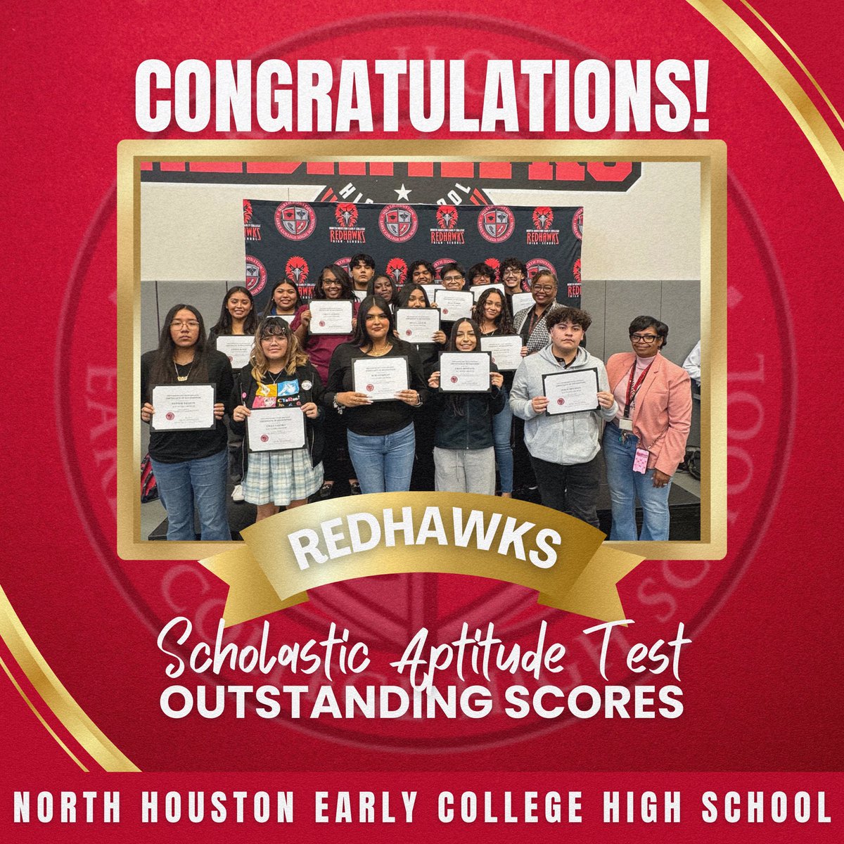 HISD_NHECHS's tweet photo. Weβre not done yet! π Our #RedHawks soared high and stole the spotlight at today's monthly awards ceremony! πβ¨ Congrats to everyone who shined bright on our campus! ππ #ProudRedHawk #CampusStars #AwardsCeremony #StudentSuccess Pt. 2 https://t.co/EFduLgqmSX