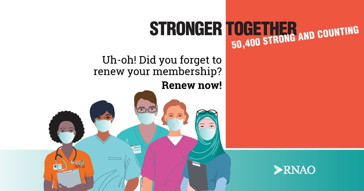 RNs, NPs &amp; nursing students: Don't let your RNAO membership &amp; legal protection lapse!

JOIN/REJOIN/RENEW RNAO membership before the end of today to enjoy a full year of exclusive benefits, including #PLP!

➡️Join.RNAO.ca⬅️

@dorisgrinspun