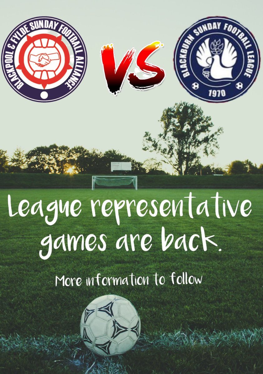 <a href="/BFSFA/">BFSFA</a> will play the <a href="/BlackburnLeague/">The Blackburn Sunday Football League</a>  in an Inter-League Representative Fixture. Date &amp; Timings to Follow. 
Watch this space.