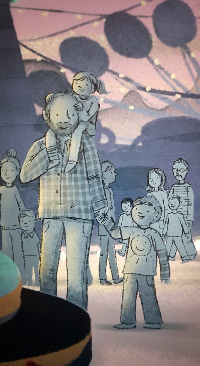 PennyNevilleLee's tweet photo. Why be an illustrator if you don't get up at 5.30am on the day your final artwork is due, to sneak your family into a crowd scene. https://t.co/3I7WGosQyk