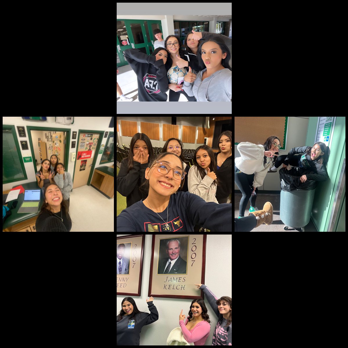 @MontwoodHSCheer having fun participating in a campus scavenger hunt! @MontwoodHS
