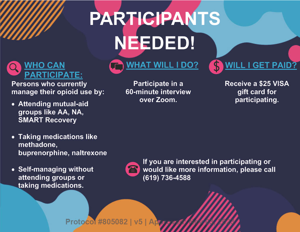 📢Participants needed for #study on managing #opioid use!