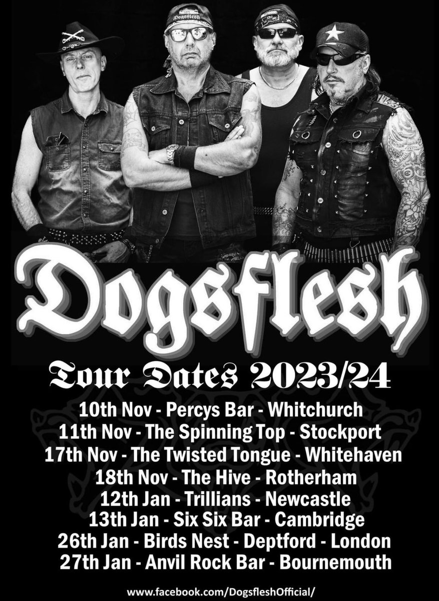 Updated Tour Dates for the remainder of this year and into 2024 🤘