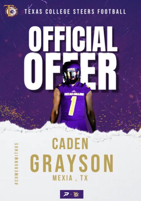 After a few conversations with <a href="/CoachATBates/">Andrew Bates</a>, I am blessed to receive my first official offer to play at Texas college! #AGTG