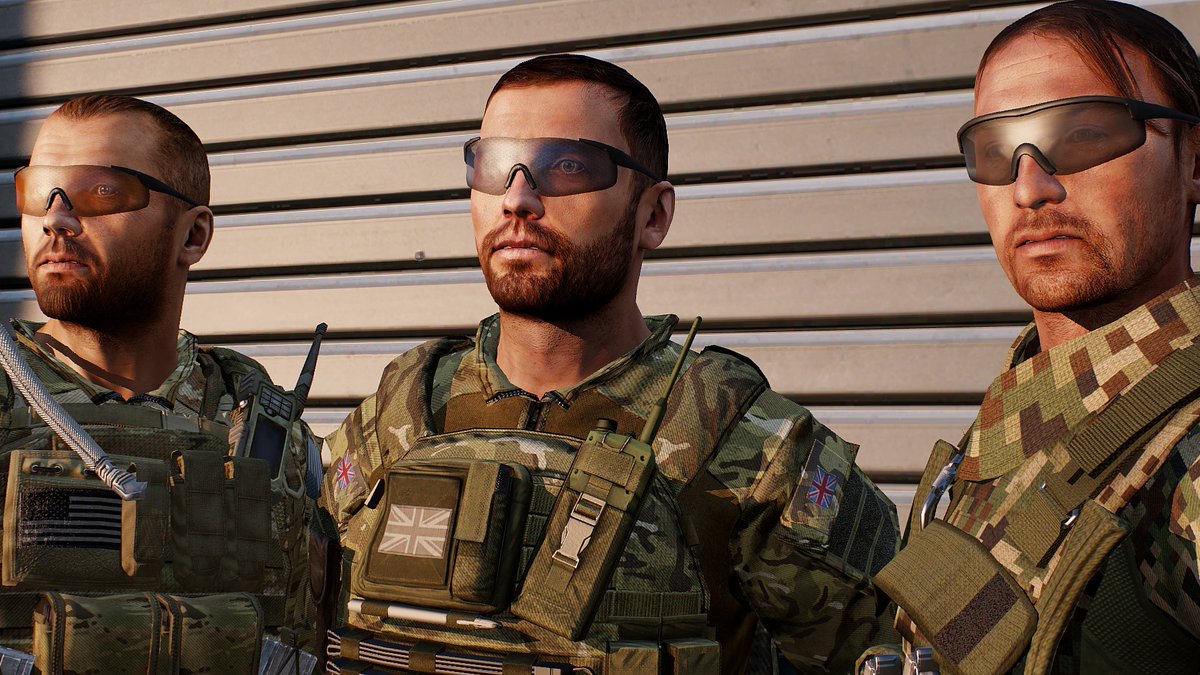 CommanderCharms's tweet photo. =DUST DEV THING=

Another feature for the next update : Tactical glasses in both regular and light frames, with the light variants coming in standard black colouring as well as blue &amp; orange hexagonal HUD-style patterning.

#A3_Dust #ArmA3 https://t.co/SoSAr6TDpa