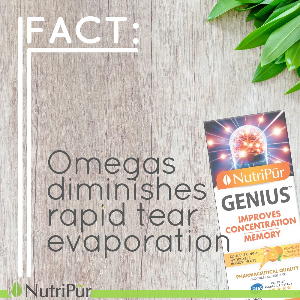 FACT: Omegas diminishes rapid tear evaporation. #GLAomega . #omegamuch #nervoussystem #sootheandcalms #concentration #memorysupplements #liquidomegaformula #omega3 #alcoholdownfall #alzheimers #feedthebrain #brainfood bit.ly/2oz0eUE...