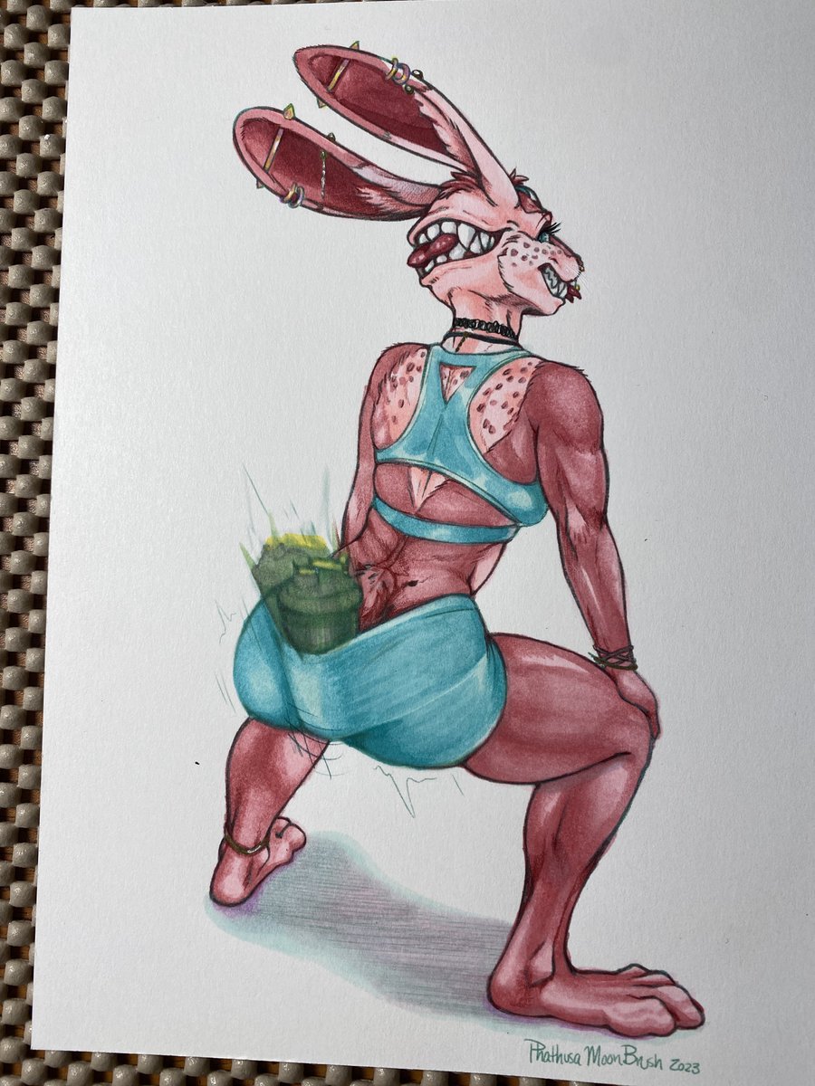 "Well OF course this is the proper way you shake up or delicious protein powder." Nettle proceeds the Twerk. 

Experimental art drawn digitally, printed on Strathmore Marker paper, colored in Copics then scanned n' cleaned up. 👍👍