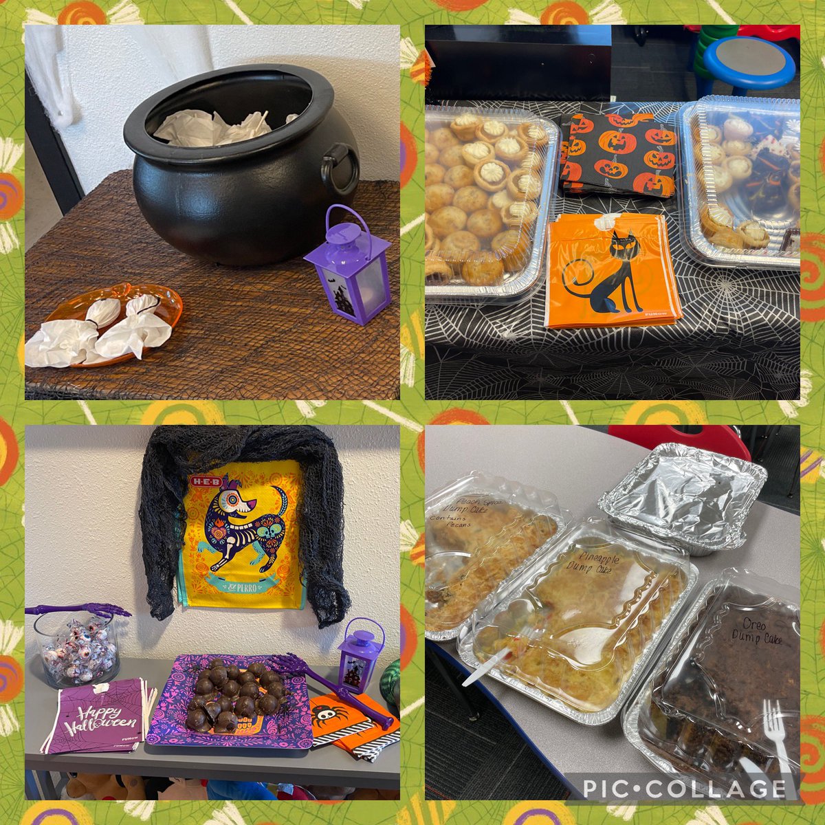 Staff Trick-or-Treating. Homemade treats for our favorite staff🎃 #GCESdifferencemakers