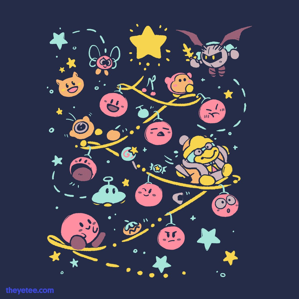 カービィ ,メタナイト 「It's so nice to be poyo for the holidays」|The Yetee 🌈のイラスト