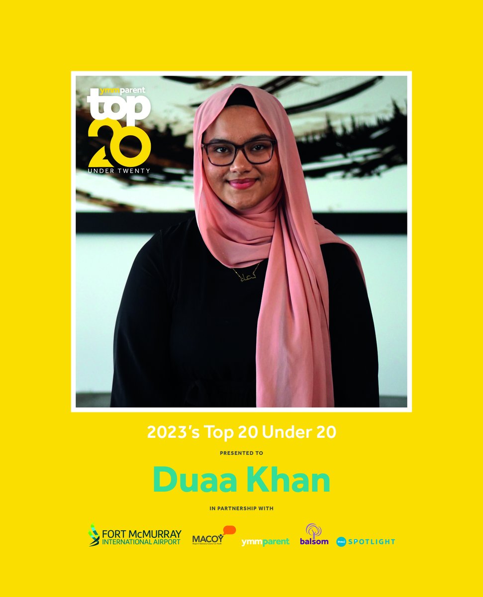 Congratulations to @WWhighschool alumnus Duaa Khan on being named to YMM Parent's 2023 Top 20 Under 20! #FMPSD #YMM #RMWB