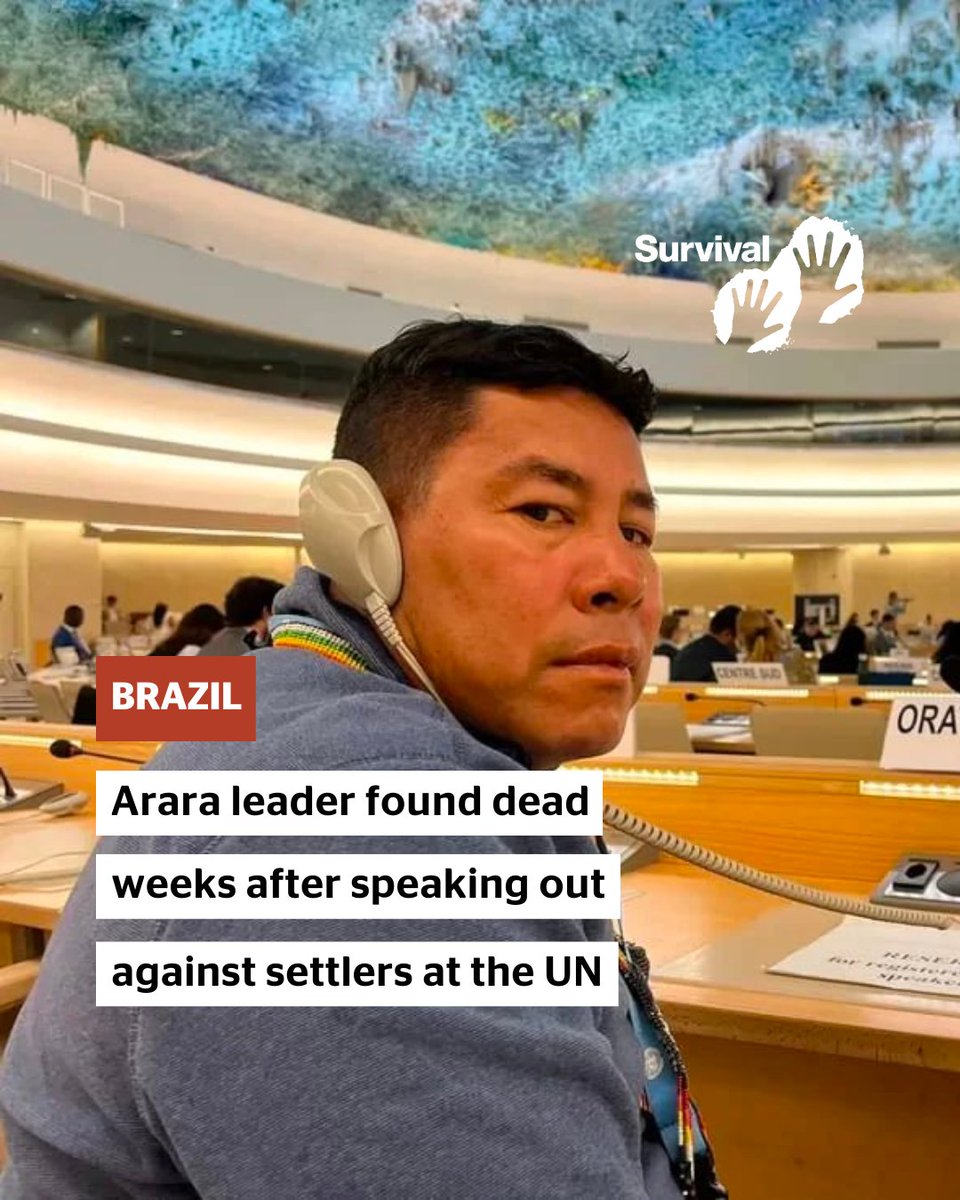 We’ve heard with great sadness that Tymbektoden Arara has died, just weeks after giving a powerful speech about his people’s rights at the UN. He was a leader of the recently contacted Arara Indigenous people of #Brazil.