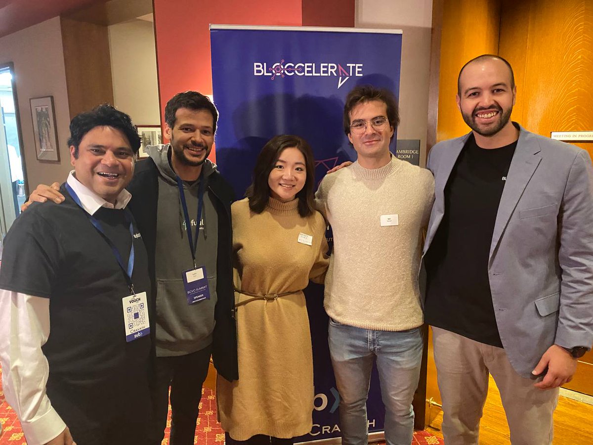imlocha's tweet photo. Such a great time at the @bloccelerate event today in NYC, discussing growth for RWAs, DeFi and Consumer Crypto with new and old friends!
What a great time to be building... #BCVCSummit2023 #BCVCSummit @Theo_for_sure @iggy_gl https://t.co/bn9kq2PafK