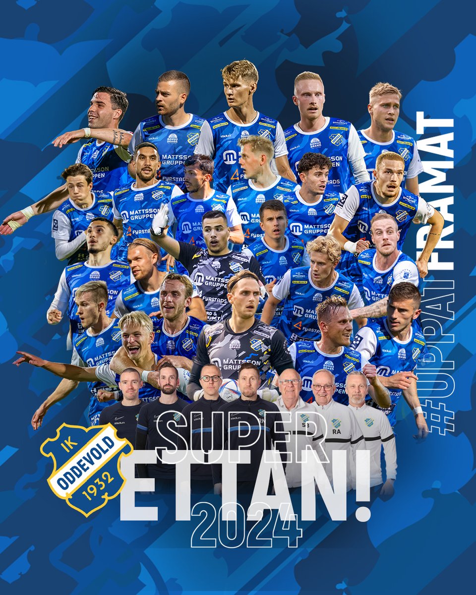 SUPERETTAN 2024!
Vi vinner matchen med 4-0 och är klara seriesegrare i Ettan södra 2023!
#uppåframåt #oddevold #ettanfotboll #superettan #svenskelitfotboll