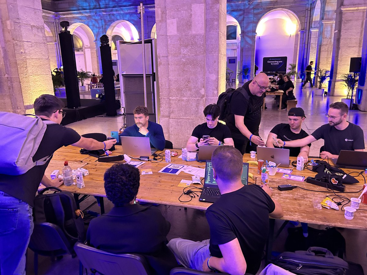 NEARDevHub's tweet image. We have a great first day at @ETHLisbon!

Many hackers are discovering the potential of #OpenWeb with #NEAR B.O.S.

⏰️Lisbon hackers! Don&apos;t miss our #DevRel @apocnab workshop on decentralizing any frontend, tomorrow at 10:30 am.

Have a great night of coding!

#NEAR #NEARDevHub