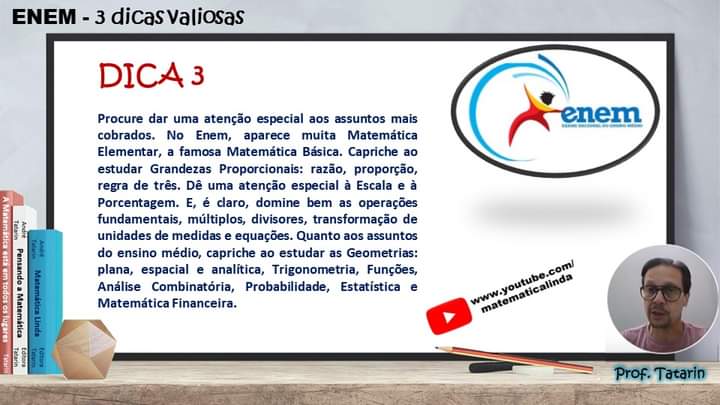 matematicalind1's tweet photo. Quer apavorar na prova da #matematicaLinda no Enem?
Pega só essa e dicas valiosas...

Vamos que vamos!

#matematicaLinda #andreTatarin #enem #dicas https://t.co/W0HWS3WaY6
