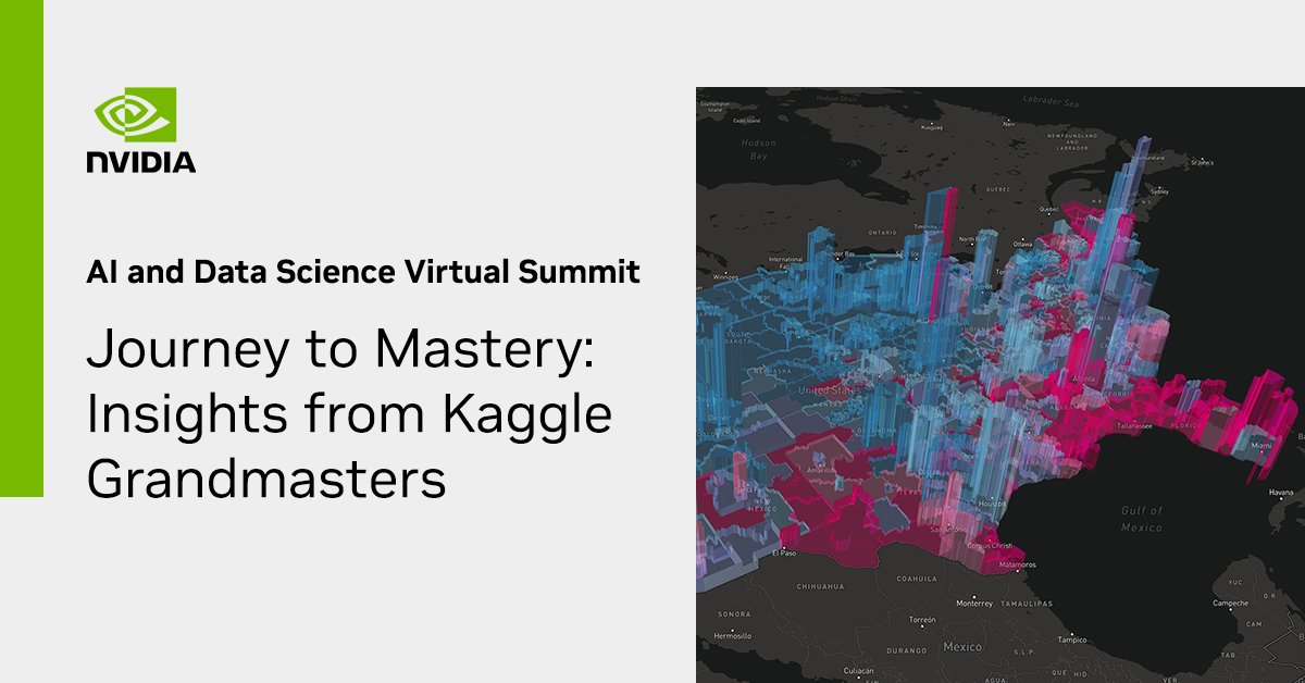 I'll be speaking at @NVIDIA's AI & DS Virtual Summit about the journey to becoming the youngest Kaggle Grandmaster, along with @Rob_Mulla and @kagglingdieter. 🔥 Come and join us for a live Q&A on Wednesday 9th at 12pm PT (for free!) nvidia.com/en-us/events/a… @NVIDIAAI
