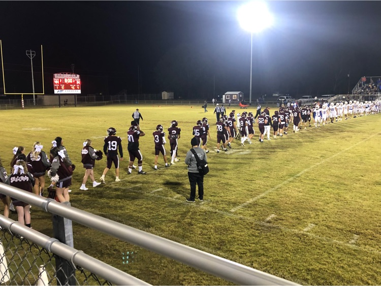 MaudTXISD's tweet photo. Our Maud Cardinals wrapped up district play tonight with a 44-14 victory over LK! We are so proud of our football team, band, and cheerleaders! Now on to PLAYOFFS! #MaudTXISD #Back2Basics https://t.co/XfO5ixtrCA