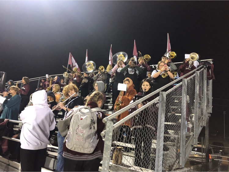 MaudTXISD's tweet photo. Our Maud Cardinals wrapped up district play tonight with a 44-14 victory over LK! We are so proud of our football team, band, and cheerleaders! Now on to PLAYOFFS! #MaudTXISD #Back2Basics https://t.co/XfO5ixtrCA