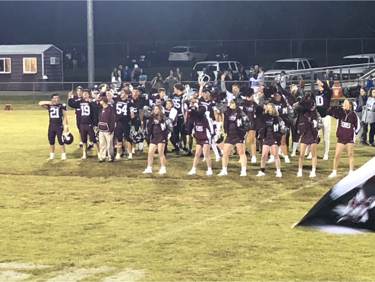 Our Maud Cardinals wrapped up district play tonight with a 44-14 victory over LK! We are so proud of our football team, band, and cheerleaders! Now on to PLAYOFFS! #MaudTXISD #Back2Basics